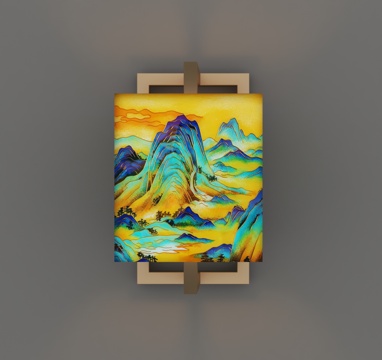  新中式壁灯3d模型 