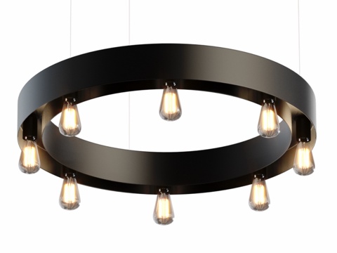  Ring Camelot吊灯配OM灯泡3d模型 