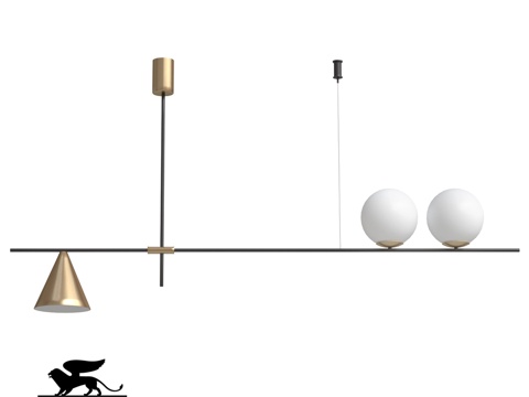  ARTE灯具OM A7029PL-3BK3d模型 