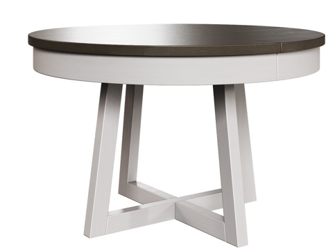  OM北欧风格圆形伸缩餐桌3d模型 