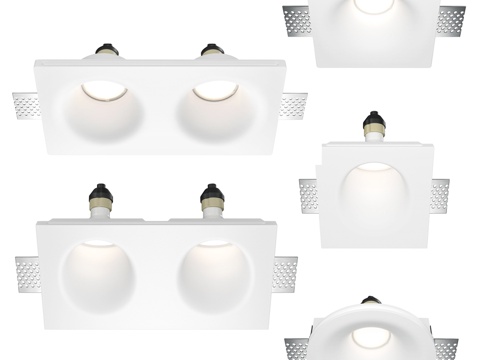  吉普斯现代嵌入式灯具3d模型 