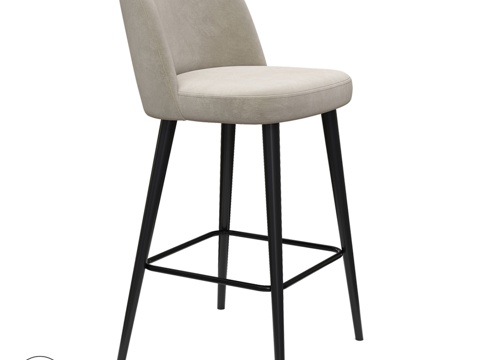  OM OTTAWA COMPACT BAR WOOD 吧椅3d模型 