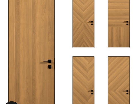  OM隐形门 草原门 贴面款3d模型 