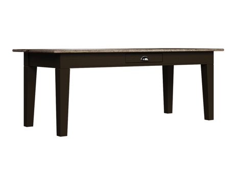  OM 经典风格210x90厘米带抽屉餐桌3d模型 