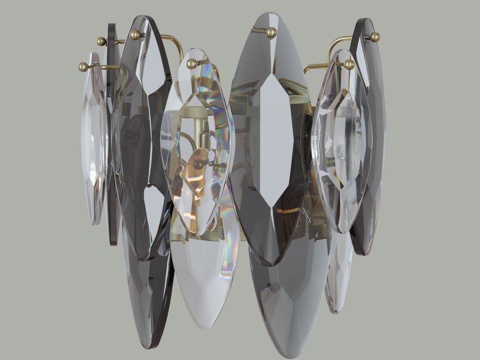  OM水晶壁灯 Bogate s 372 2 缟玛瑙款3d模型3d模型 