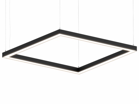  方形吊灯轮廓灯3d模型 