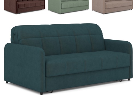  Domo Pro直线沙发，方格缝线，窄扶手3d模型 