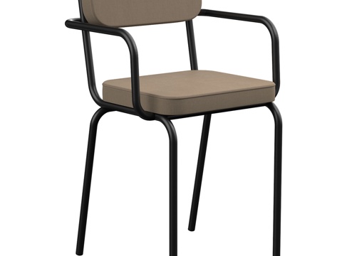  OM带坐垫户外椅 可堆叠阁楼款S0013d模型 