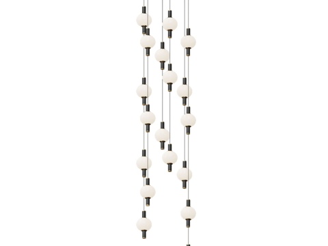  Luena黑色吊灯 07637-18A,19(01) OM3d模型 