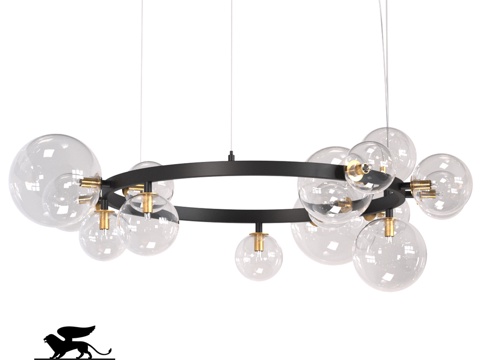  ARTE灯具OM A7790SP-15BK3d模型 