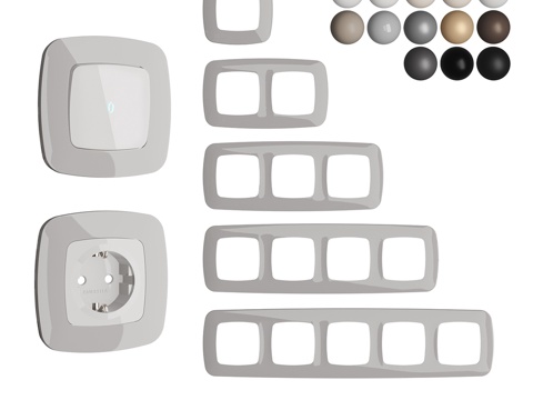 OM插座开关框架 Ambrella Volt s3d模型 