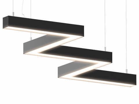  Zigzag轮廓吊灯3d模型 