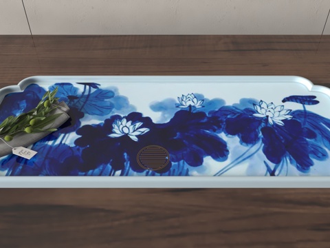  现代茶盘3d模型 