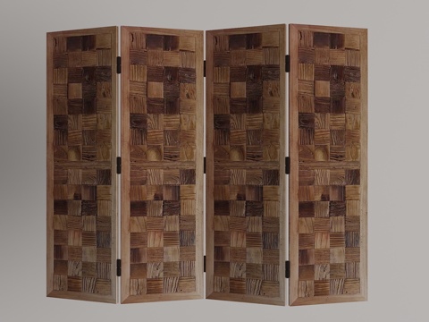  现代屏风3d模型 