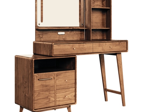  OM 中世纪风格带抽屉梳妆台3d模型 