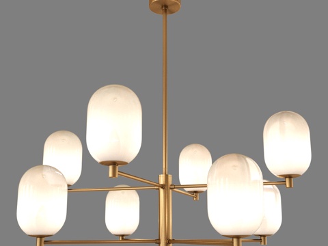  OM 玻璃灯罩吊灯 Eurosvet 63d模型 