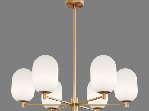  OM 玻璃灯罩吊灯 Eurosvet 63d模型 