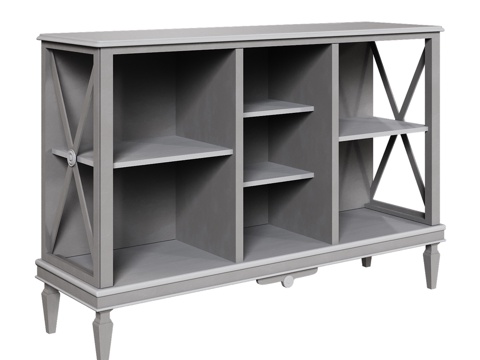  OM意式低书柜3d模型 