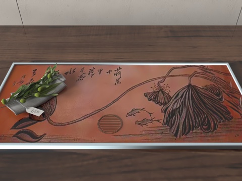  现代茶盘3d模型 