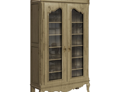  OM经典风格展示柜3d模型 