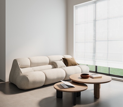  现代三人沙发3d模型 