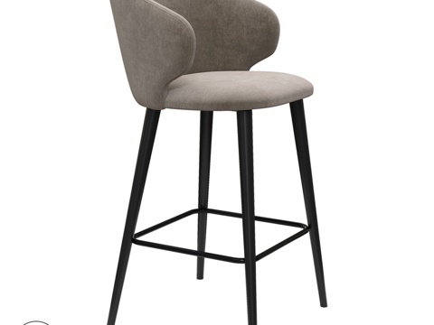  OM COPENHAGEN EASY BAR WOOD 吧凳3d模型 