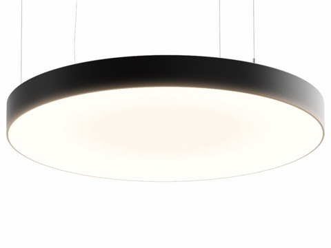  圆形LED吊灯H80mm3d模型 