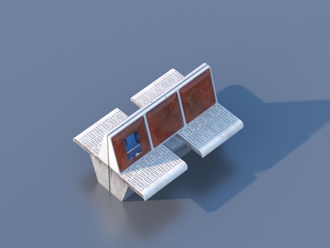  椅 公园椅3d模型 