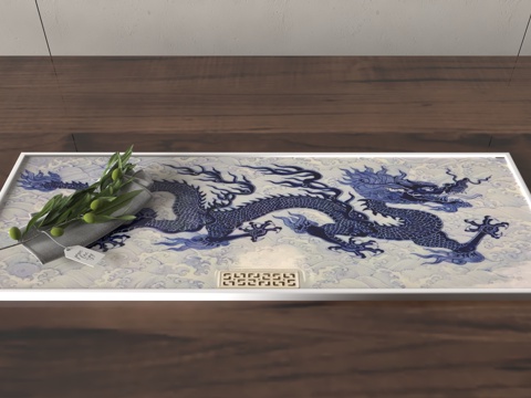  现代茶盘3d模型 