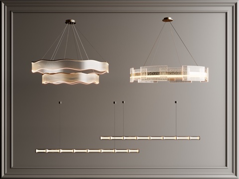  现代吊灯3d模型 
