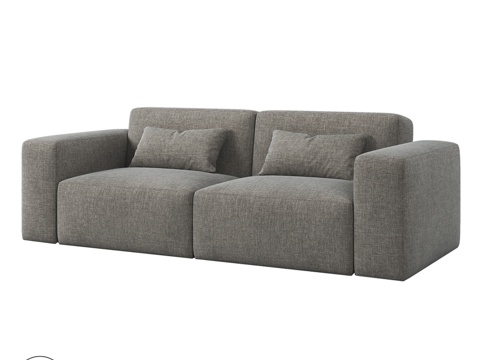  OM沙发LOFT带缝线0113d模型 