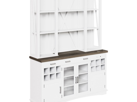  OM斯堪的纳维亚风格吧台柜3d模型 