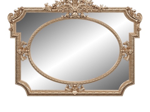  欧式简约镜子 镜子 简约镜子 装饰镜子3d模型 