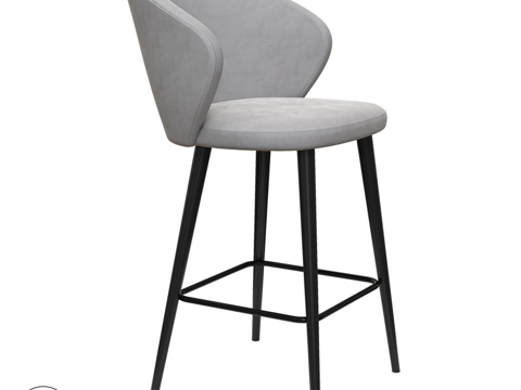  OM椅子拉各斯吧台木质3d模型 