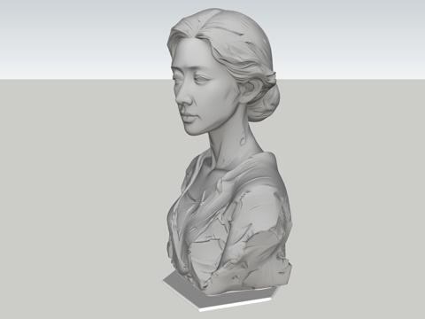 艺术女人雕塑su模型