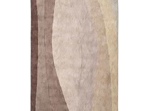  OM_棉质地毯，印有稻田图案，源自3d模型 