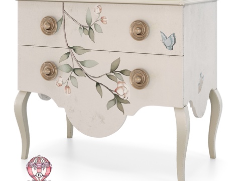  (OM) 抽屉柜 Fleur De Lis Romano H3d模型 