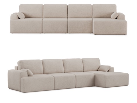  艾登转角沙发3d模型 