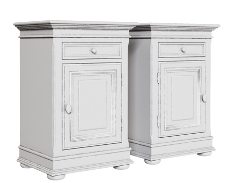  OM北欧风格床头柜3d模型 