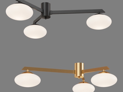  OM 玻璃灯罩吊灯 Eurosvet 702203d模型 