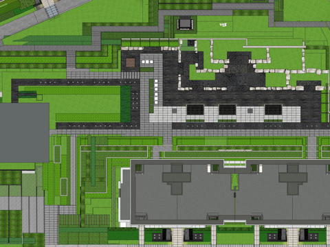 示范区 景观 地产 售楼部 公园su模型