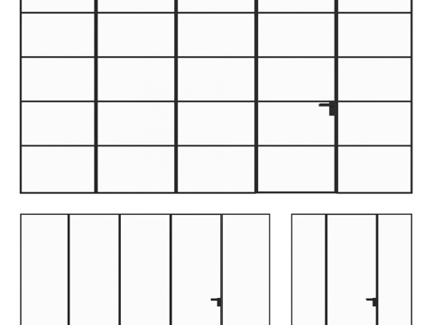  带平开门固定隔断 PROFILDOORS3d模型 