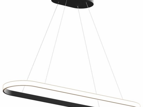  LED吊灯 Oval 椭圆形内向光 OM3d模型 