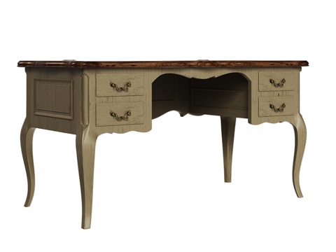  OM经典风格书桌3d模型 