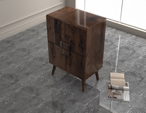  现代置物柜3d模型 