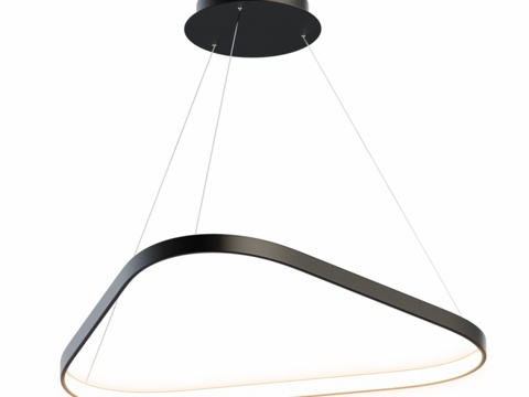  LED吊灯三角形内置三角灯3d模型 