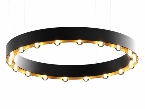  环形吊灯（适配E27灯泡）3d模型 