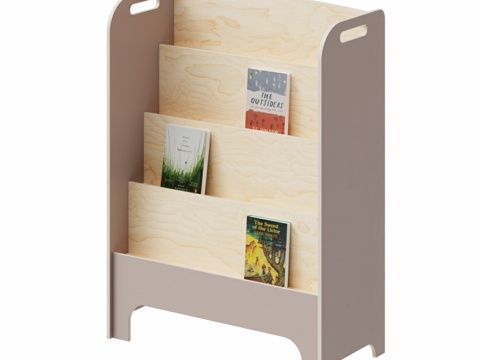  书架·三只浣熊3d模型 