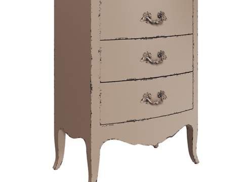 OM 小型抽屉柜， 光面，仿古风格3d模型