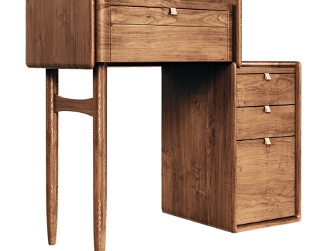  OM中世纪储物抽屉梳妆台3d模型 